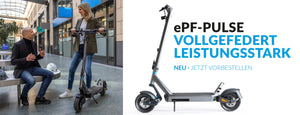 Der neue ePowerFun ePF-Pulse e-Scooter mit Straßenzulassung