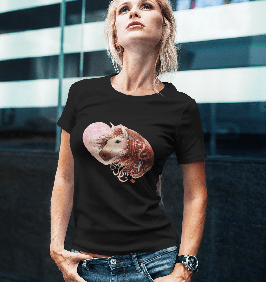 Love Horse mit Herz - Ladies Premium Shirt - SHERADE Media