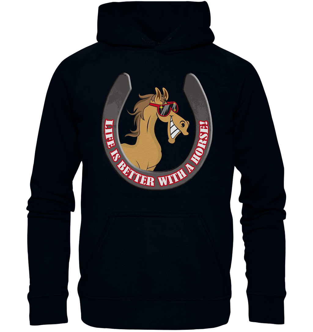 Life is better with a horse! - Premium Unisex Hoodie - SHERADE Media