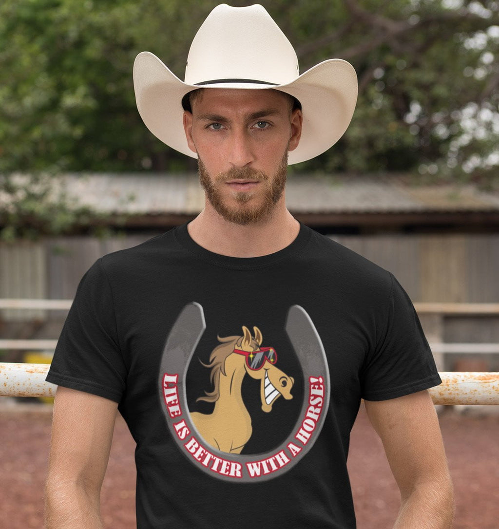 Life is better with a horse! Motiv 2 - Mens Premium Shirt - SHERADE Media