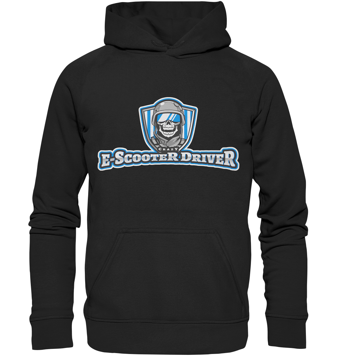 Unisex Kapuzensweatshirt Crazy E-Scooter Driver blau - SHERADE Media