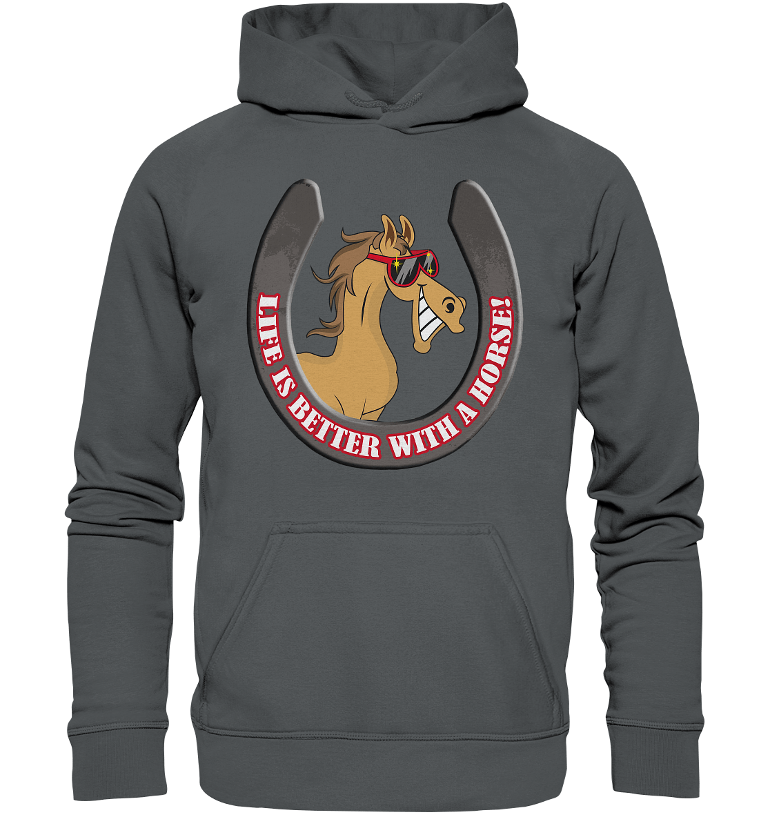 Life is better with a horse! - Premium Unisex Hoodie - SHERADE Media