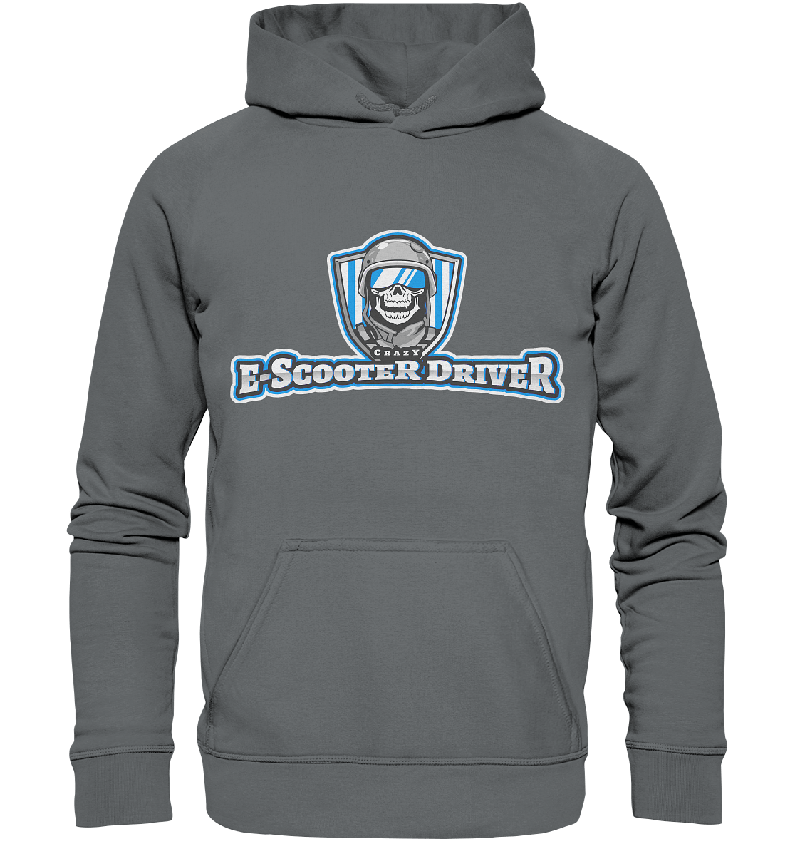 Unisex Kapuzensweatshirt Crazy E-Scooter Driver blau - SHERADE Media