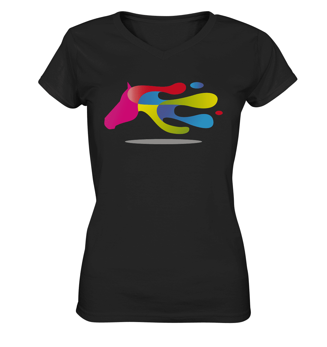 Speed Horse - Ladies V-Neck Shirt - SHERADE Media