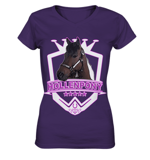 Höllenpony - Ladies V-Neck Shirt - SHERADE Media