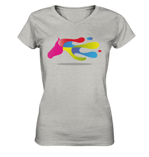 Speed Horse - Ladies V-Neck Shirt - SHERADE Media