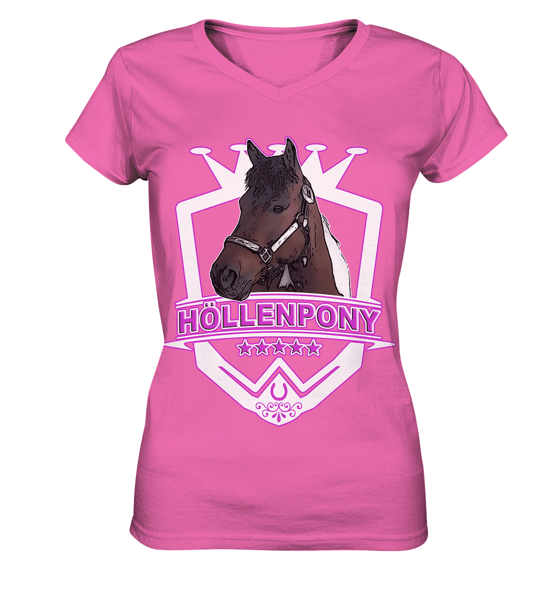 Höllenpony - Ladies V-Neck Shirt - SHERADE Media