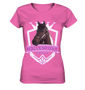 Höllenpony - Ladies V-Neck Shirt - SHERADE Media