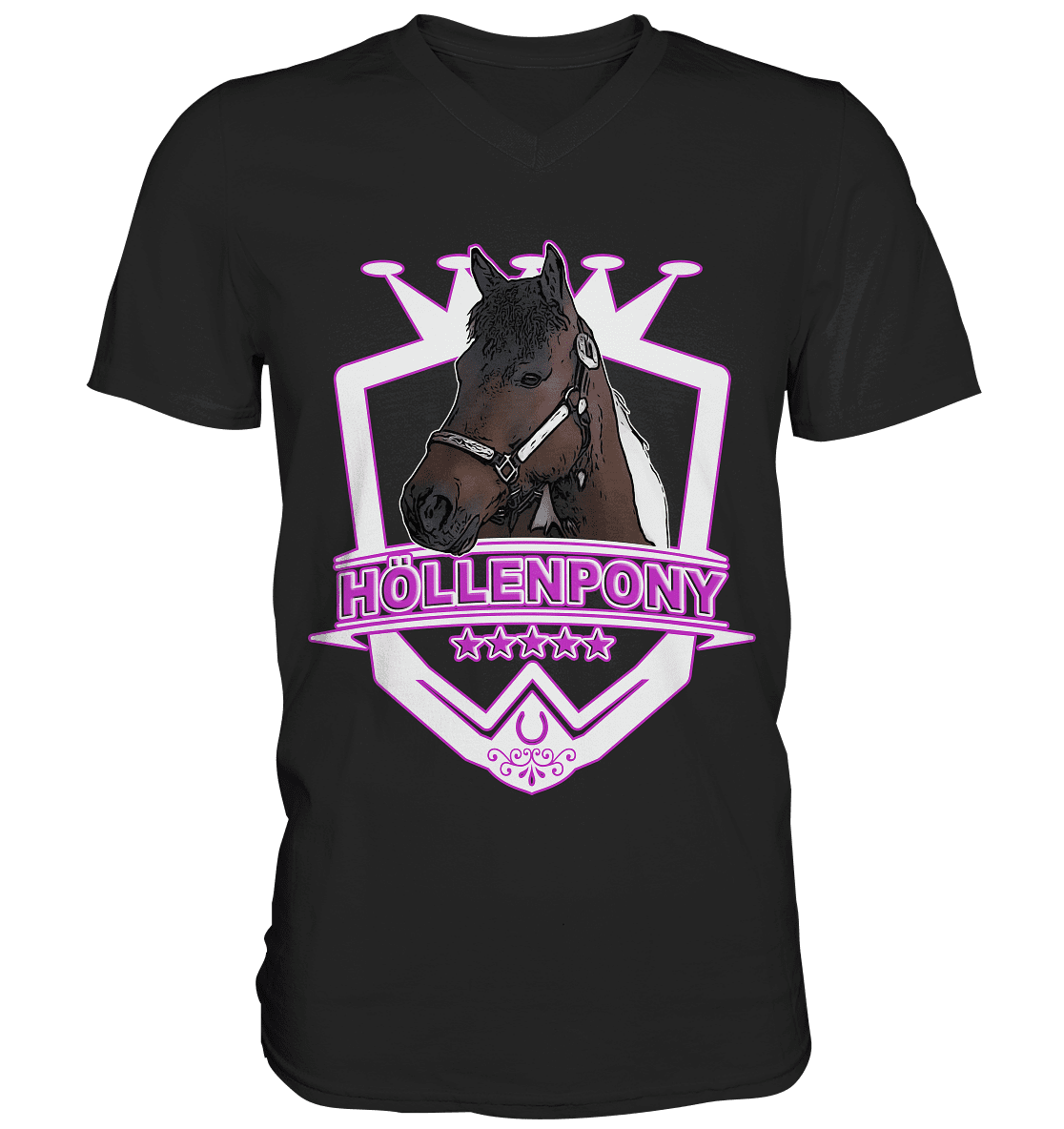 Höllenpony - Mens V-Neck Shirt - SHERADE Media