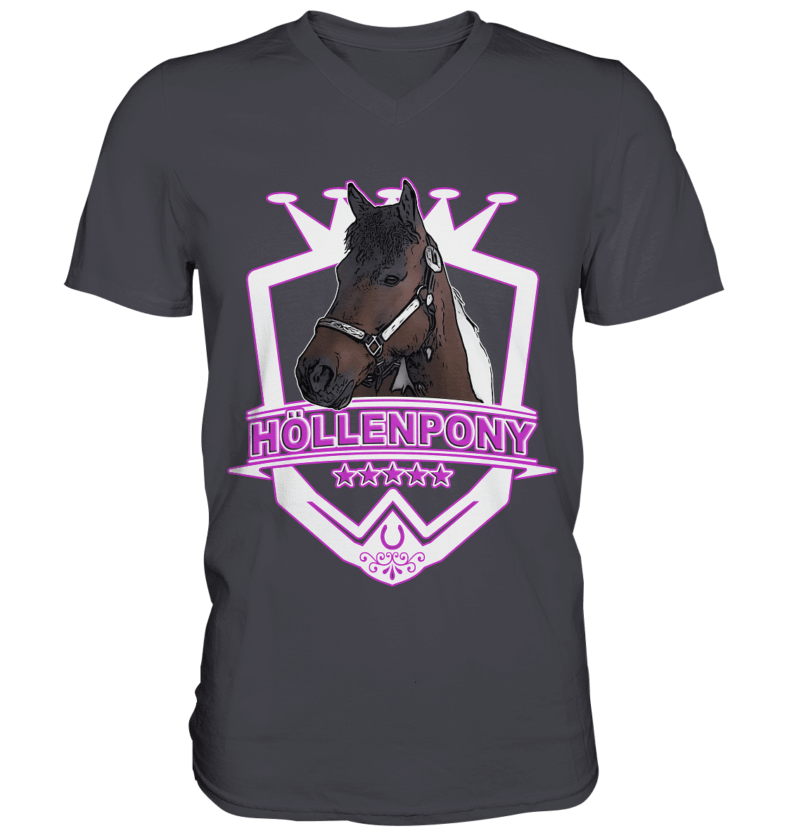 Höllenpony - Mens V-Neck Shirt - SHERADE Media