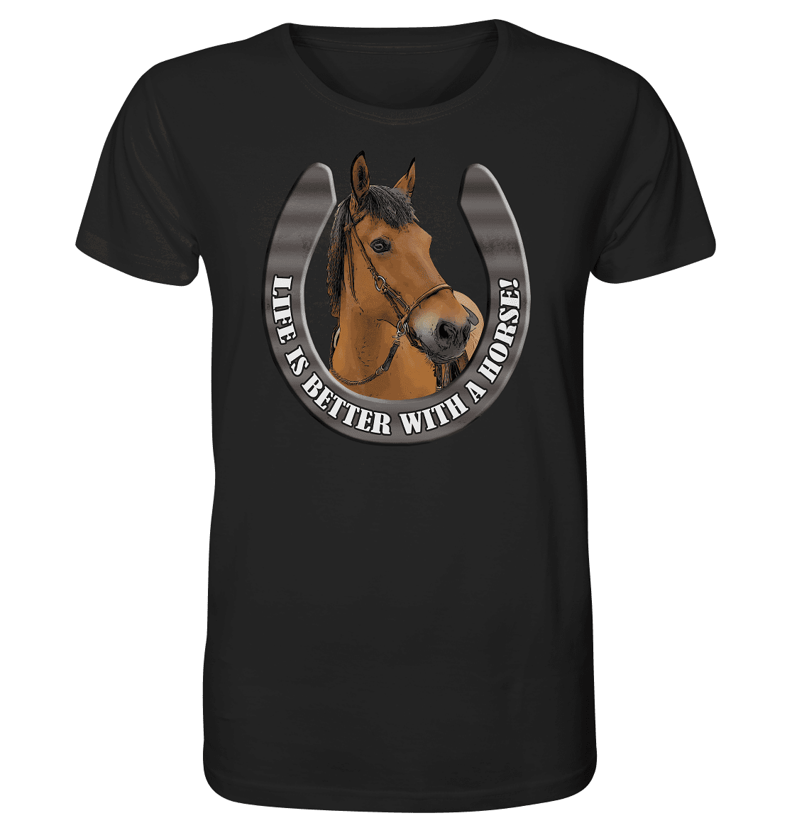 Life is better with a Horse! - Mens Organic Shirt - SHERADE Media