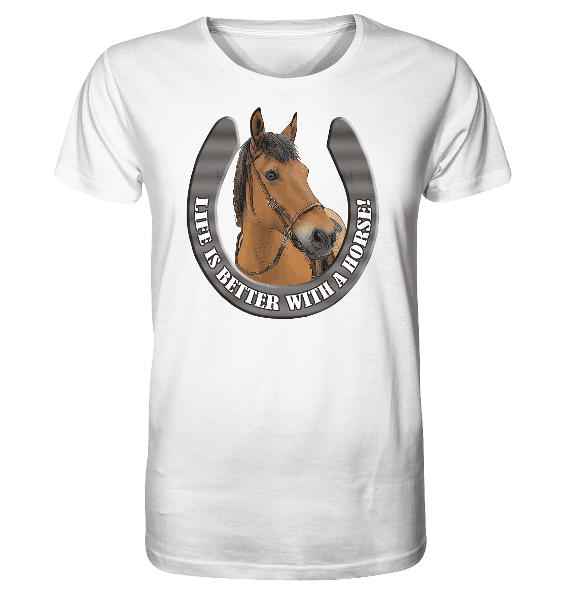 Life is better with a Horse! - Mens Organic Shirt - SHERADE Media